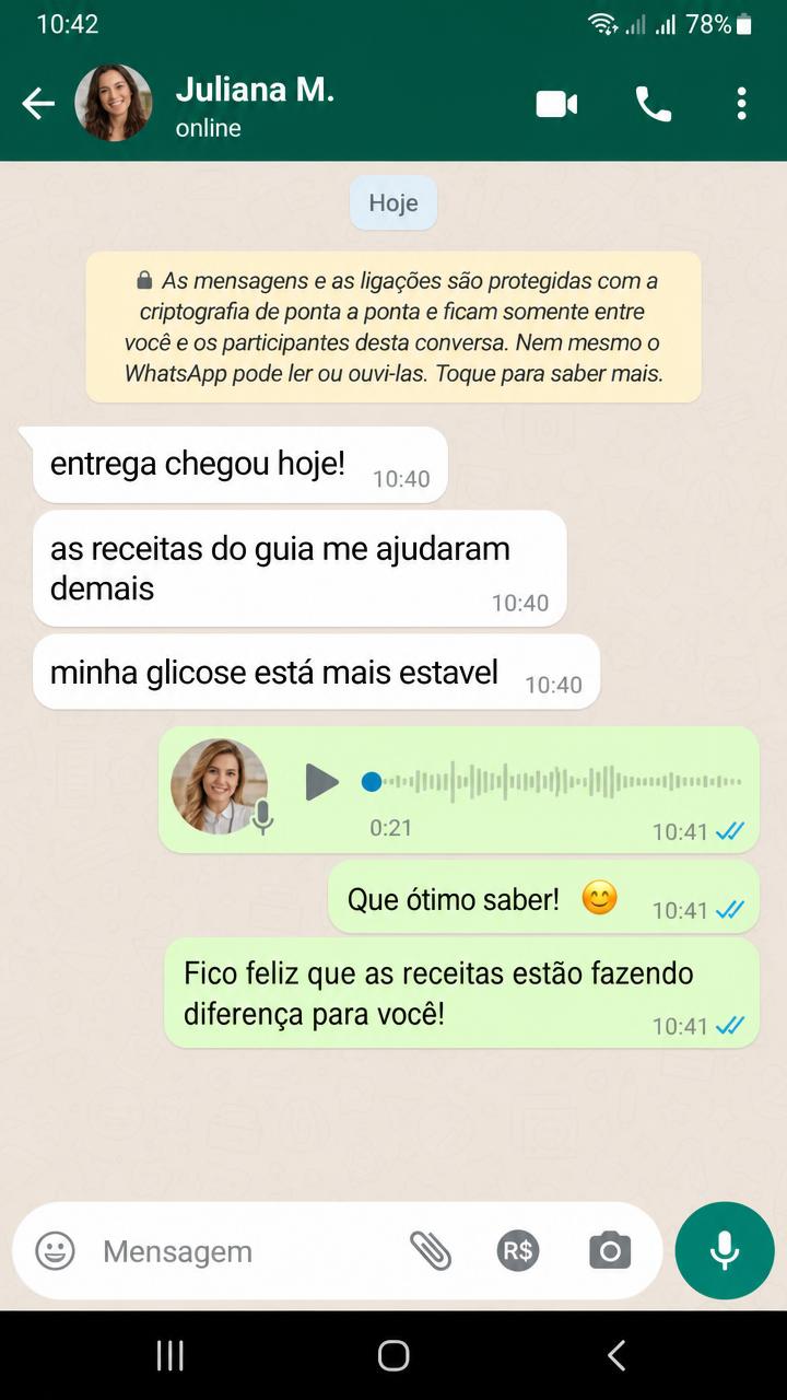 Print de conversa no WhatsApp de cliente